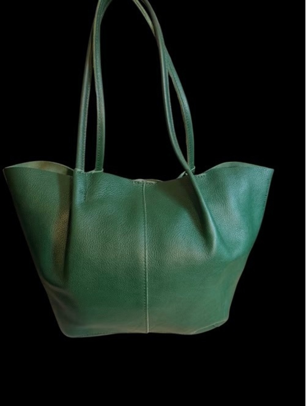 Portland Leather Goods Oversized DEVAN Bucket Tote Bacalar Green